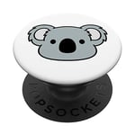PopSockets Cute Funny Koala Bear Animal Lover White Design Gift PopSockets PopGrip: Swappable Grip for Phones & Tablets