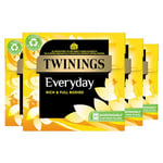 Twinings Everyday Tea | Classic Blend, Rich & Well Rounded Black Tea | Multipack Bulk Buy, 320 (4 x 80) Biodegradable Tea Bags