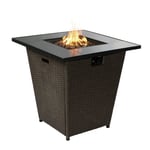 Teamson Home HF30200AA UK Gas Fire Pit With Cover