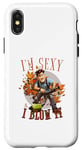 Coque pour iPhone X/XS I'm sexy and I blow it funny leaf blower dad blague