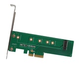IO Crest Adaptateur 4 Ports mSATA vers PCI-e x2 avec Raid Vert Carte M.2 PCI-e vers PCIe Vert