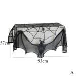 93x57cm Halloween Bat Lace Props Table Lamp Window Curtain Firep 150x36cm