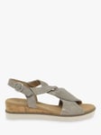 Gabor Rich Wide Fit Leather Wedge Heel Sandals