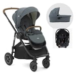 Joie Versatrax 3 in 1 Travel system in Lagoon Carrycot i Jemini Car seat Eclipse