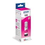Genuine Epson 106 Magenta Ink Bottle for EcoTank ET-7750 ET-7700 (T00R3)-BOX
