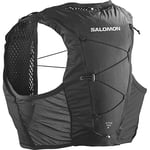 Salomon Active Skin 4 Compatible with Flasks Unisex Running Vest Hiking Trail, 4L, Precision Fit, Easy Access, and Optimized Storage, Black, L