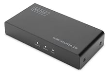 DIGITUS Splitter HDMI 4K, 1X2, 4K2K, UHD/60HZ EDID, HDR, HDCP, Noir