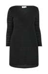 Evoked Vila - Spetsklänning viChikka V-neck L/S Dress Curve - Svart - 54