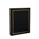 Arpan Deluxe Grand cartable à anneaux autoadhésifs Album photo 40 feuilles / 80 côtés - noir Cachet d'or