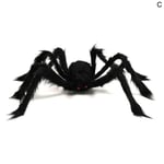 Halloween Scary Spider Simulation Plush Toy Home Party Props C Black 75*75cm