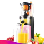 WSJTT Juicer Ultra 180W Power, Easy Clean Extractor Press Centrifugal Juicing Machine,Wide 3.14 inch Feed Chute for Whole Fruit Vegetable,Anti-drip, Free cut (Color : Pink)
