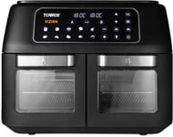 Tower T17102 Vortx Vizion Dual Compartment Air Fryer Oven with Digital Touch Pan