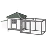 Chicken Coop Small Animal Pet Cage with Nesting Box Run Backyard