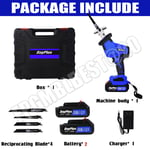 21V Cordless Reciprocating Saw with Battery and Charger Electric Saw Set 3000RMP