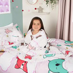 OHS Squishmallows Weighted Blanket 2kg, Calming Stress Relief Weighted Blanket for Children Single Bed Cute Cuddly Squishmallows Characters Kids Anti Anxiety Weighted Blanket Duvet, Lilac