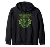 Traditional Pagan Celtic Greenman Zip Hoodie