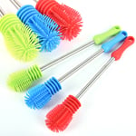 Bottle Washing Brush Cup Scrubbing Silicone Kitchen Cleaner For Red