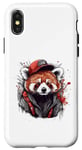iPhone X/XS Funny Cool Cap Urban Red Panda Street Art Case