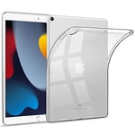 HBorna Coque pour iPad 10.2 Pouces (iPad 9ème génération2021 / 8ème génération 2020 / 7ème génération 2019), Clear Housse Etui Silicone Case Cover Protection Protecteur pour iPad 10,2", Transparent