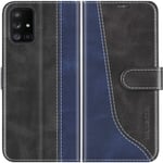 Mulbess Samsung Galaxy A71 Case, Samsung Galaxy A71 Phone Cover, Stylish Flip Leather Wallet Phone Case for Samsung Galaxy A71 4G, Black