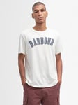 Barbour Varsity Logo Short Sleeve Tailored Fit T-shirt - White, White, Size 3Xl, Men