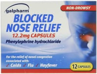 BLOCKED NOSE  HAYFEVER RELIEF 12.2mg CAPSULES COLDS FLU  PHENYLEPHRINE