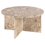 Actona Vega soffbord marmor beige Ø90 cm
