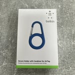 BELKIN SECURE HOLDER WITH CARABINER FOR APPLE AIRTAG - BLUE