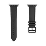 Armband i PU-läder till Apple Watch 42/44mm, Svart