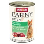 Animonda Carny Kitten 12 x 400 g - Okse, Kylling & Kanin