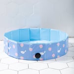 80 x 20cm Children Foldable No Need Inflate Bathing Tub Playing House Game Sand Ball Pool(Goose Blue)