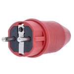 as - Schwabe 62290 Prise de contact de protection pour câbles jusqu'à 2,5 mm² max. Prise d'alimentation en caoutchouc pour extérieur 230 V/16 A IP44 Rouge