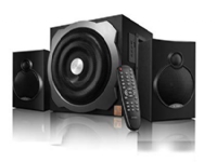 Computer speakers Fenda F&D A521X 2.1 Multimedia Speakers, 52W RMS (16Wx2+20W), 2x4'' Satellites + 6.5'' Subwoofer, BT 4.0/AUX/USB/FM/Remote Control/Wooden/Black