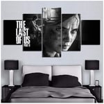 HD Black White Wall Art Paintings Ellie The Last of Us Part 2 Game Poster Artwork Canvas Paintings for Home Decor -40x60x2 40x80x2 40x100cm No Frame