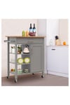 Kitchen Catering Trolley Cart with Drawer and Cabinet