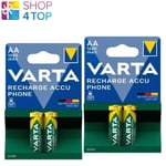 4 VARTA Recharge Phone Aa Batteries LR6 1600mAh Nimh HR6 Stilo 1.2V 2BL New
