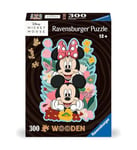 Ravensburger - Puzzle en bois - Mickey et Minnie - 300 pièces robustes et naturelles dont 25 figurines en bois (whimsies) - Qualité premium - Pour enfants et adultes à partir de 12 ans - 12000762