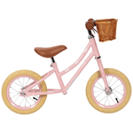 12 Inch Bike With Basket Steel Frame Kids Balance Bicycle Retro Funbee Girls NEW