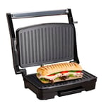 Sensio Home Panini Press, Sandwich Toaster & Health Grill - Non-Stick Easy Clean Plates, Automatic Temperature Control, Excess Oil Channel & Drip Tray, Floating Plate For Even Cooking