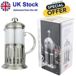 8 Cup/800ml Stainless Steel Coffee Plunger Glass Caffettiera French Filter Press