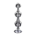 ToyJoy Star Beaded Silver Metal Butt Plug With Jewel Base Adult Sex Toy