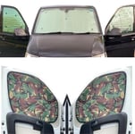 Kit Store de fenêtre Compatible avec Peugeot Expert (2007-2016) (Avant) (Face Avant) - Couleur Dos de Couleur Camouflage, réversible et Thermique