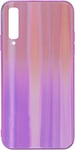 COMMANDER Coque arrière en Verre Rainbow pour Samsung A505 Galaxy A50/ A307 Galaxy A30s Violet