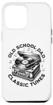 iPhone 14 Plus Old School Dad Father's Day Vinyl Records Player Retro Gifts Case