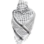 Palestina Sjal, Keffiyeh, Arafat Hatta, Bred med fransar, Shemagh Keffiyeh Arab Houndstooth 100% Y2-dwdz