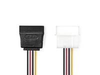 Nedis Ccgb73500va015, 0,15 M, Molex (4-Polig), Sata 15-Kontakt, Hankontakt, Honkontakt, Rak