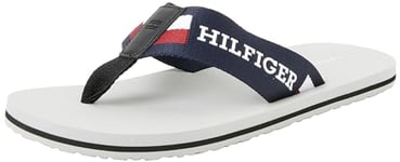 Tommy Hilfiger Homme Corporate MONOTYPE Beach Sandal FM0FM04913 Tongs, Gris (Antique Silver), 44 EU