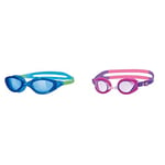 Zoggs Juniors Panorama Fog buster Swimming Goggles - Blue, 6-14 Years & Kids' Little Ripper Swimming Goggles Anti-Fog and Uv Protection (up to 6), Pink,Purple,Clear, 0-6 Years