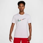 Nike Kortärmad T-shirt Unisex XXL Vit - Perfekt för löpning och träning, komfortabel passform och stilren design.