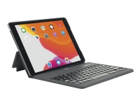 Mobilis Origine - Tangentbord och foliefodral - Bluetooth - fransk - svart tangentbord, svart fodral - för Apple 10.2-inch iPad (7:e generation, 8:e generation, 9:e generation)